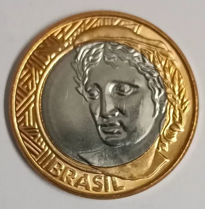 Brasil 1 Real 2008 bimetallic unc world coin