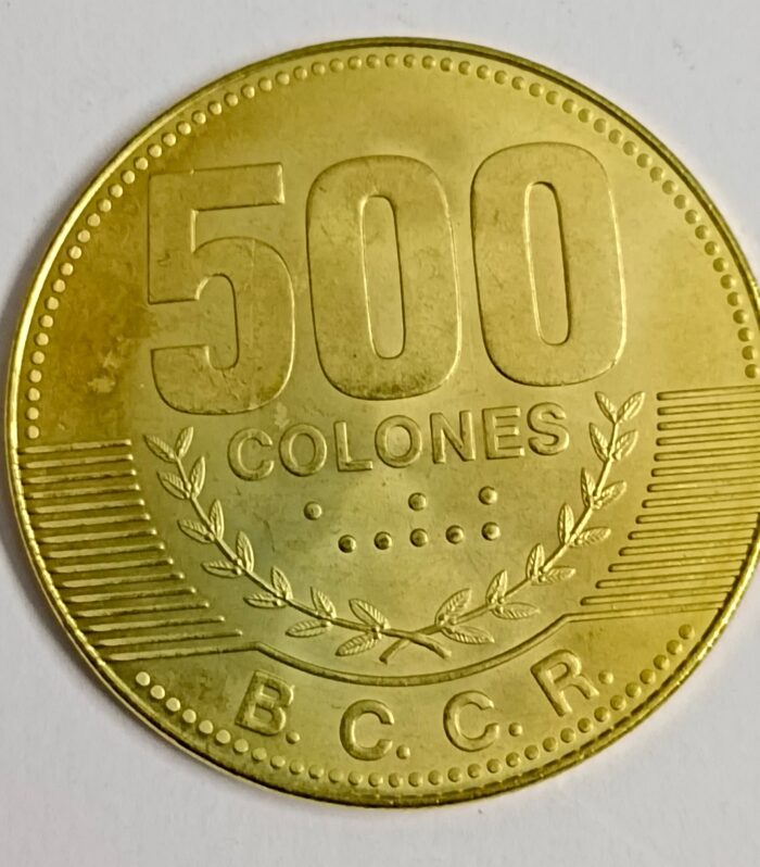 Costa rica 500 colones 2007 unc world coin