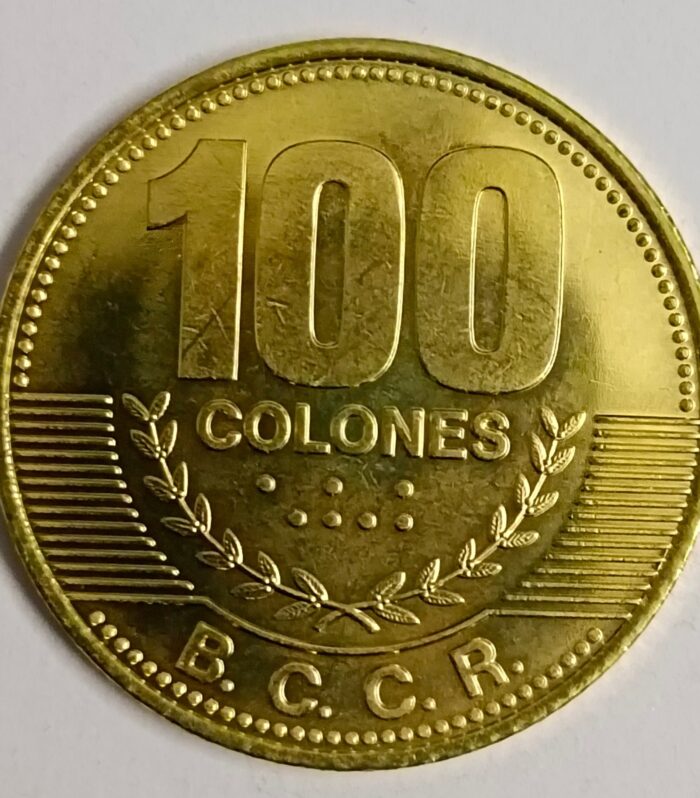 Costa rica 100 colones 2007 unc world coin