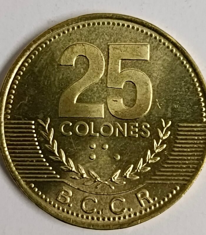 Costa Rica 25 colones 2003 unc world coin