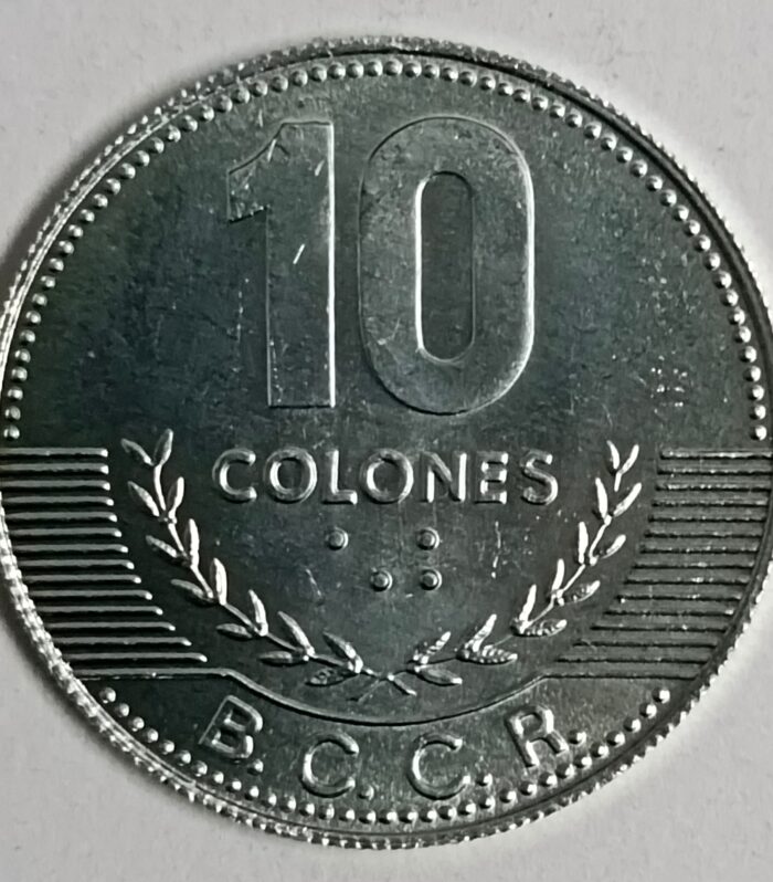Costa rica 10 colones 2005 unc world coin