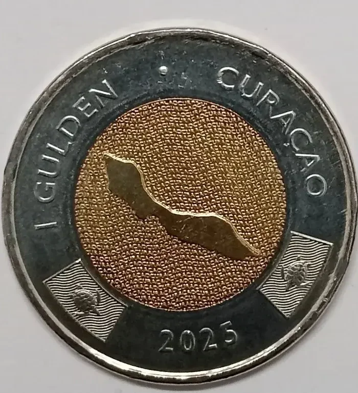 Curacao 1 gulden 2025 unc bimetal world coin