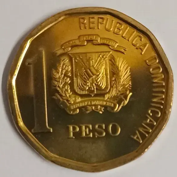 Dominican republic 1 peso 2008 unc world coin