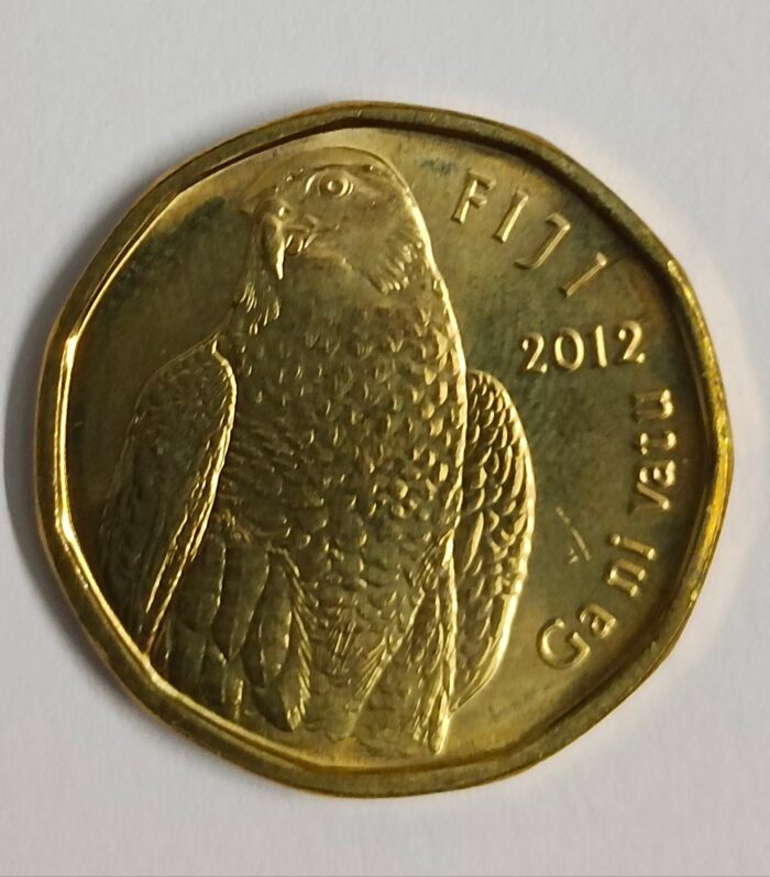 Fiji 2 dollars 2012 unc world coin peregrine falcon