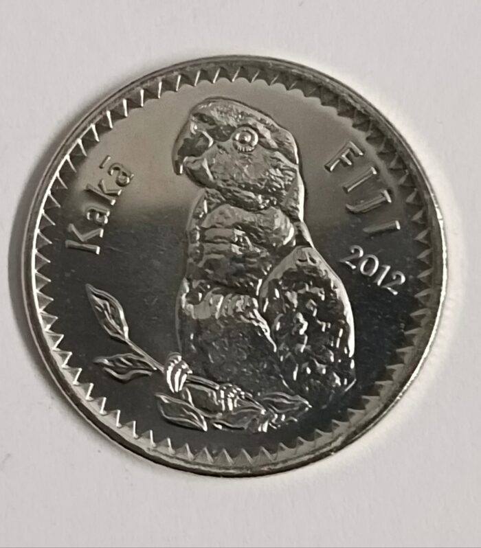 Fiji 20 cents 2012 unc world coin parrot