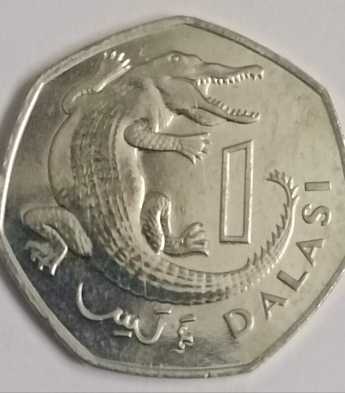 Gambia 1 dalasi 2011 unc world coin crocodile