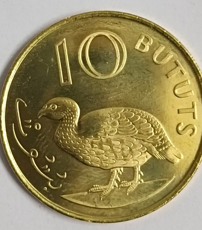 Gambia 10 Bututs 1998 Aunc world coin francolin