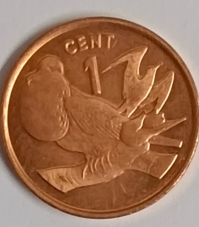 Kiribati 1 cent 1992 world coin frigate bird