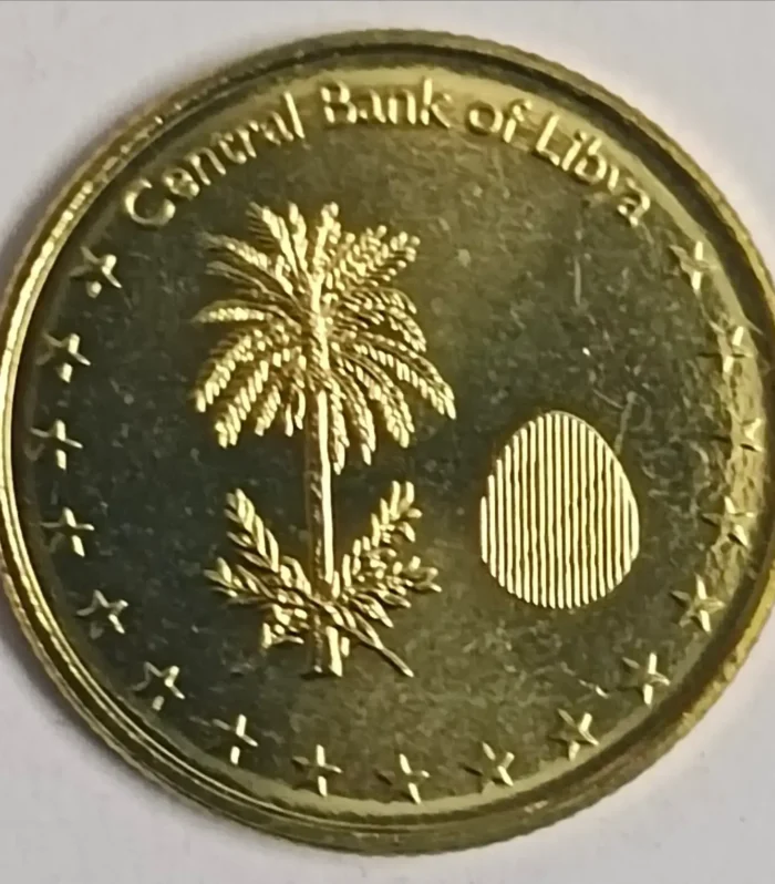 Libya 1/4 dinar 2014 unc world coin garland