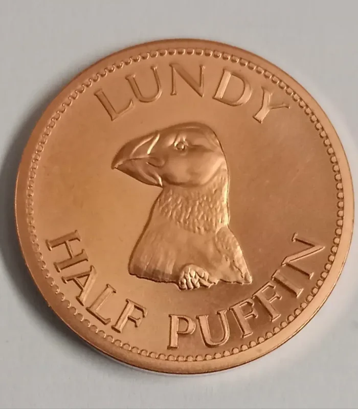 Lundy Island Half puffin 1977 proof issue world coin local money