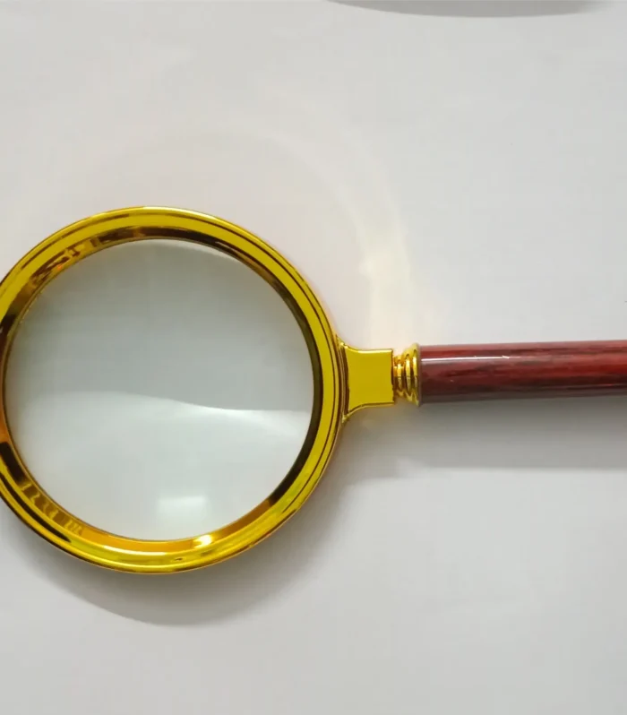 Magnifier Glass 80 mm Metal type Maroon and Gold Colour