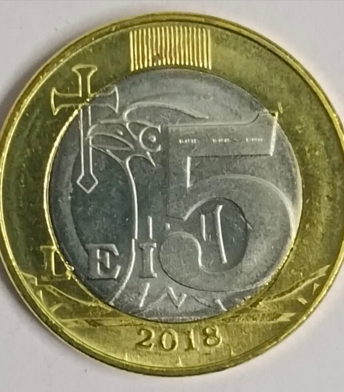 Moldova 5 lei world coin 2018 unc bimetal 21st century