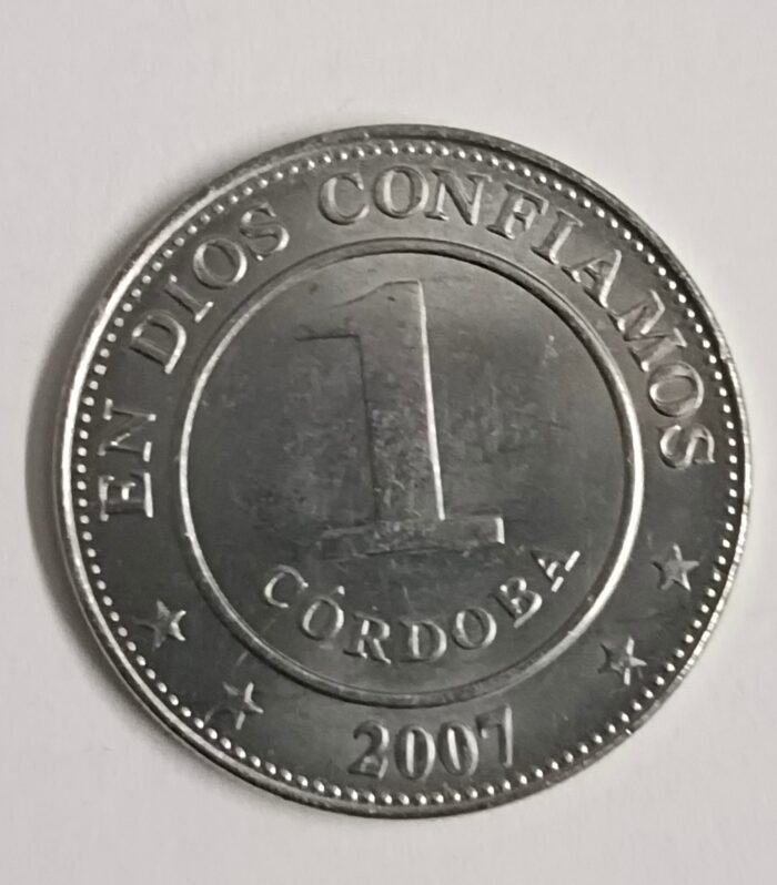Nicaragua 1 cordoba 2007 unc coin