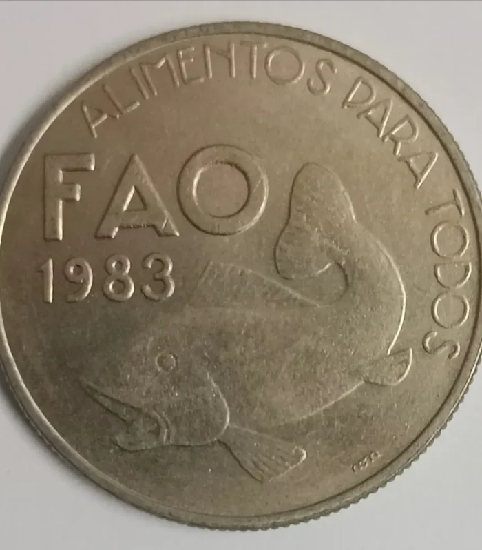 Portugal 25 Escudos world food day 1983 coin