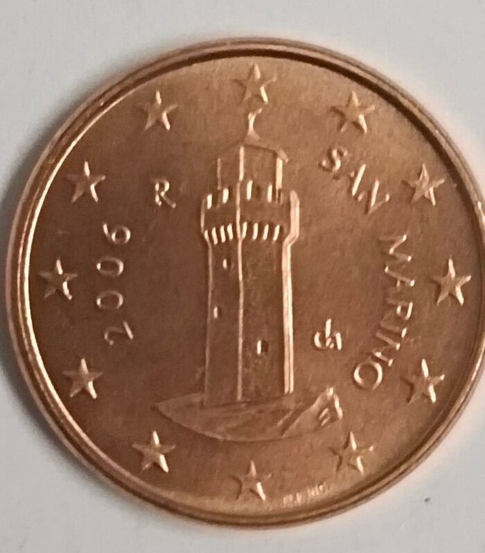 San marino 1 euro cent 2006 unc world coin