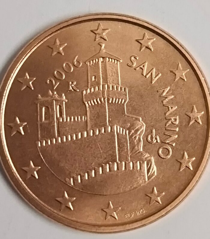 San marino 5 euro cents 2006 unc world coin