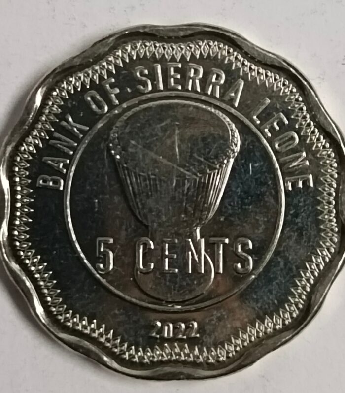 Sierra leone 5 Cents 2022 unc world coin