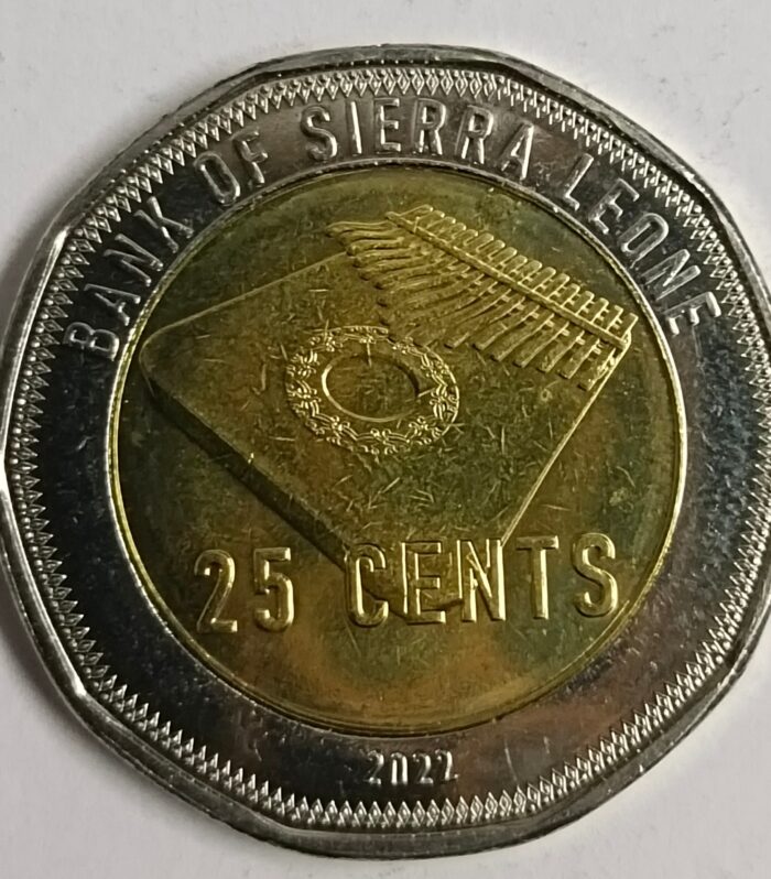 Sierra leone 25 cents 2022 unc world coin