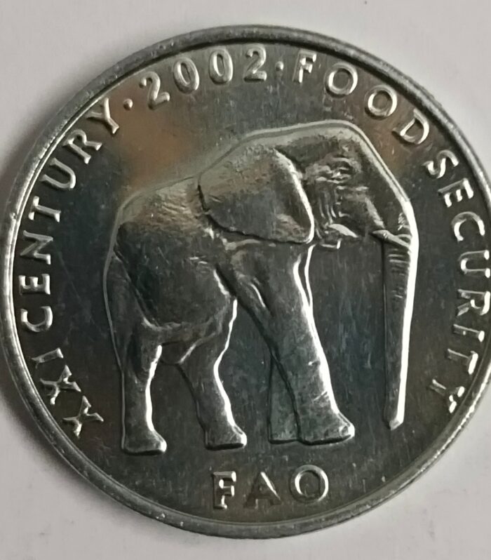 Somalia 5 shillings 2002 Fao unc world coin