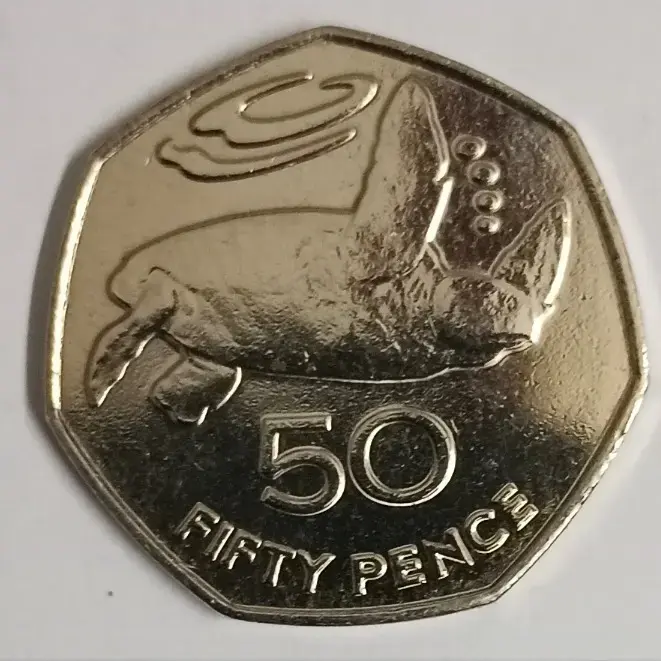 Saint helena and ascension islands 50 pence 2006 world coin turtle