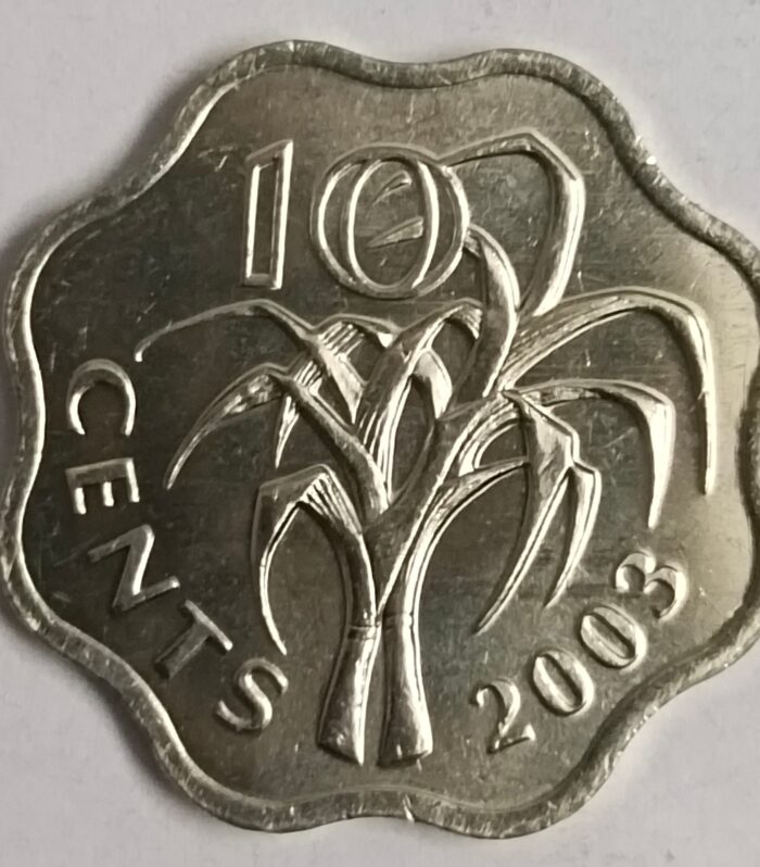 Swaziland 10 cents 2003 unc world coin