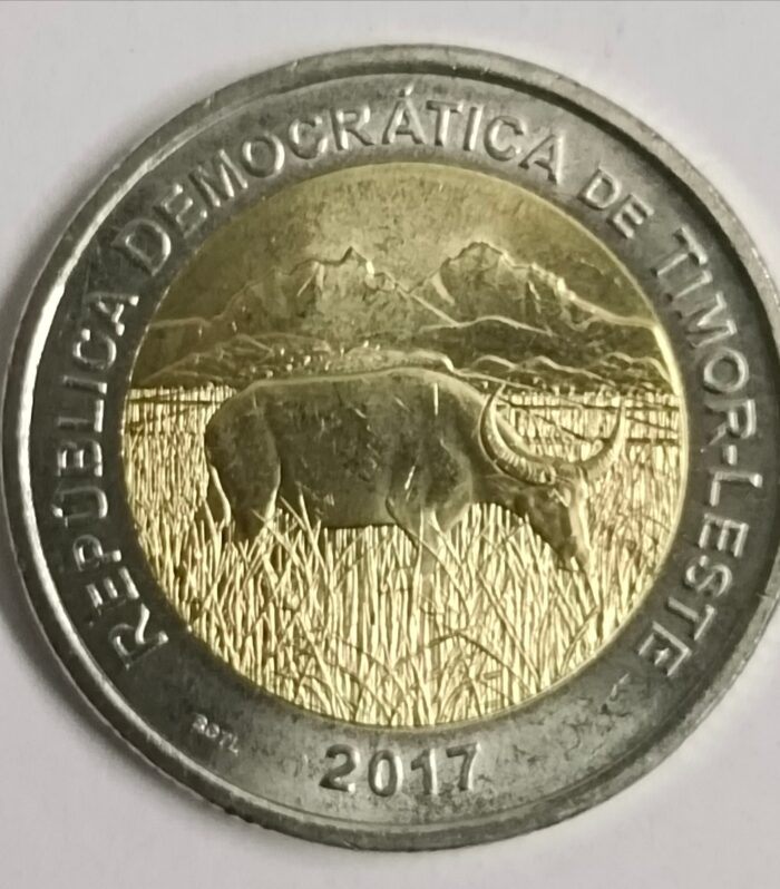 East timor 200 centavos 2017 unc world coin cow