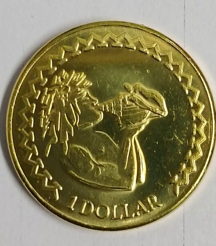 Tokelau island 1 dollar 2017 unc coin man with shell