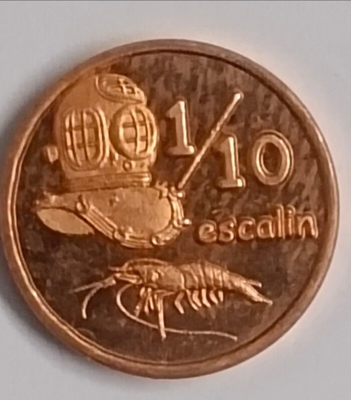 Tortuga island 1/10 escalin 2013 unc world coin