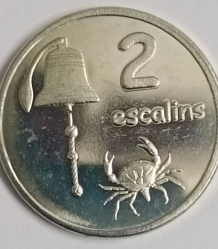 Tortuga island 2 escalins 2013 unc world coin