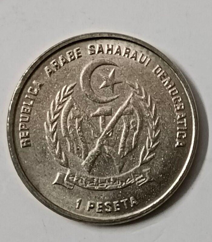 Western sahara 1 peseta 1992 world numismatic coin