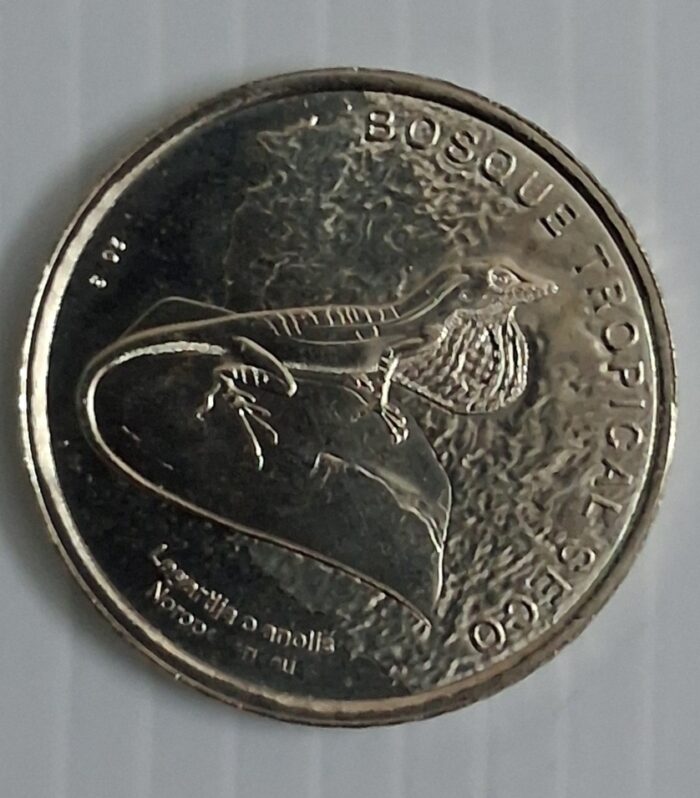 Costa rica 50 Colones 2023 silky anole unc world coin