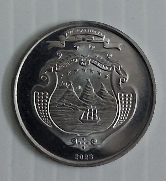 Costa rica 10 colones 2023 steel world coin
