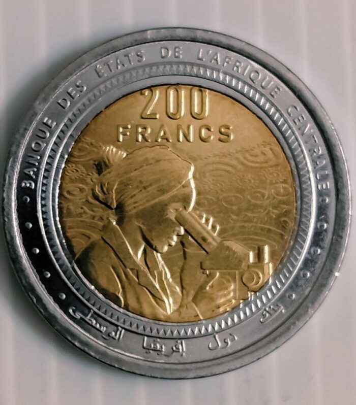 Central african states 200 francs 2024 bimetallic world coin