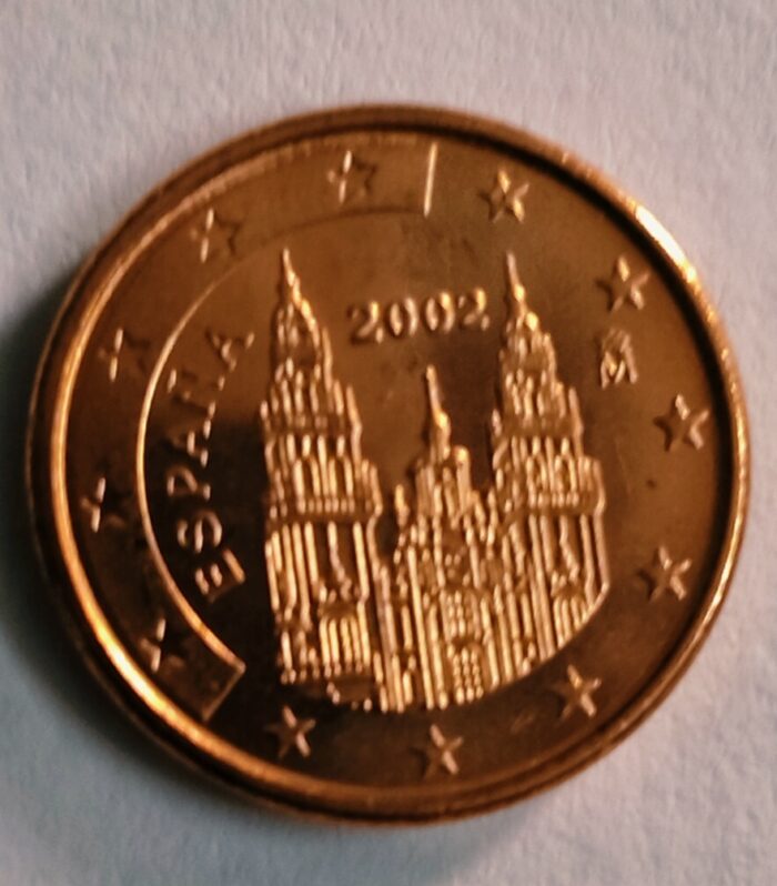 Spain 1 euro cent 2002 unc world coin