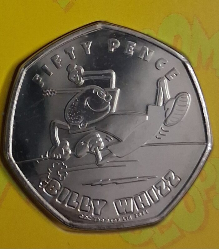 Pitcairn Islands 50 Pence Billy Whizz 2021 Queen Elizabeth coin