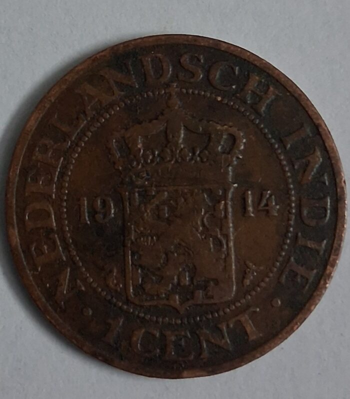 Netherlands East Indies 1 cent 1914 world coin rare