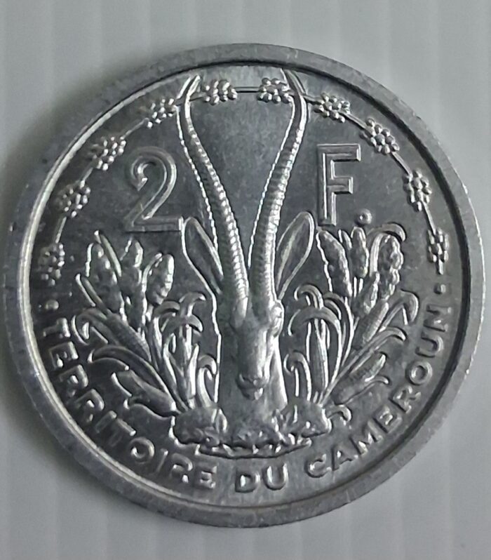 French Cameroon 2 Francs 1948 unc world coin