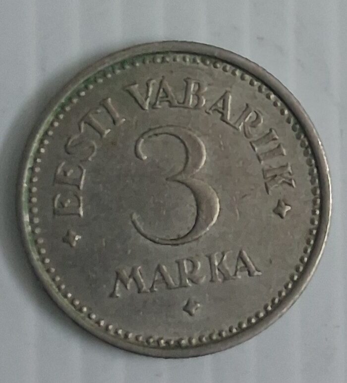 Estonia 3 Marka 1922 world coin scarce