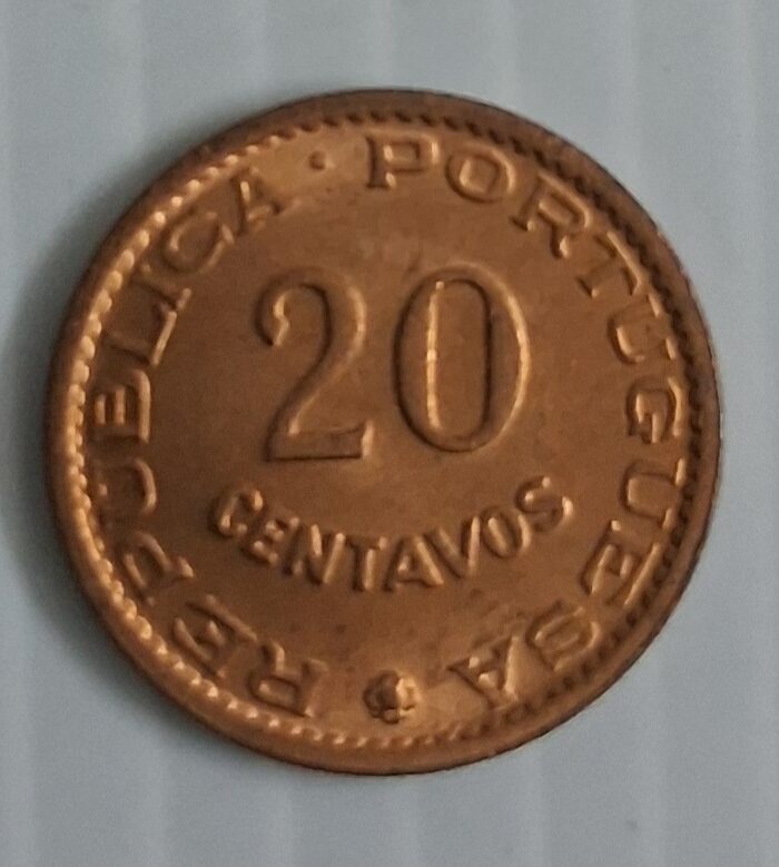 Portuguese Timor 20 centavos world coin 1970
