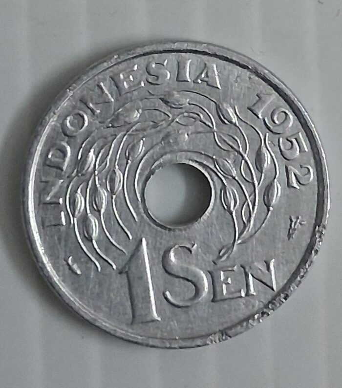 Indonesia 1 Sen 1952 unc world coin