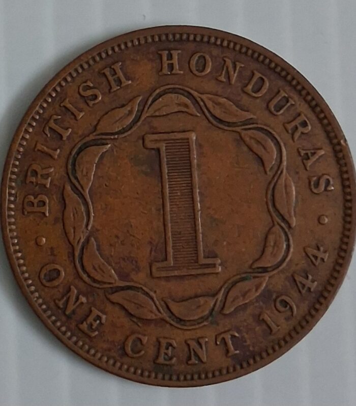 British Honduras 1 cent King George Vi 1944 coin