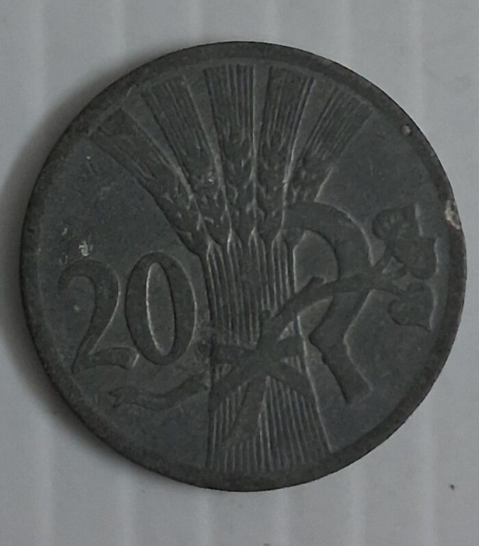Bohemia and Moravia 20 Haleru coin 1940