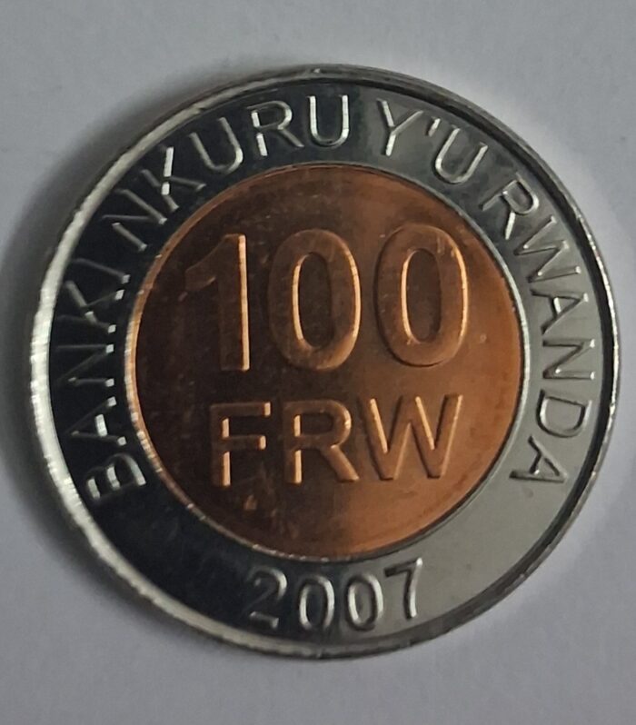 Rwanda 100 Francs Bimetal coin 2007