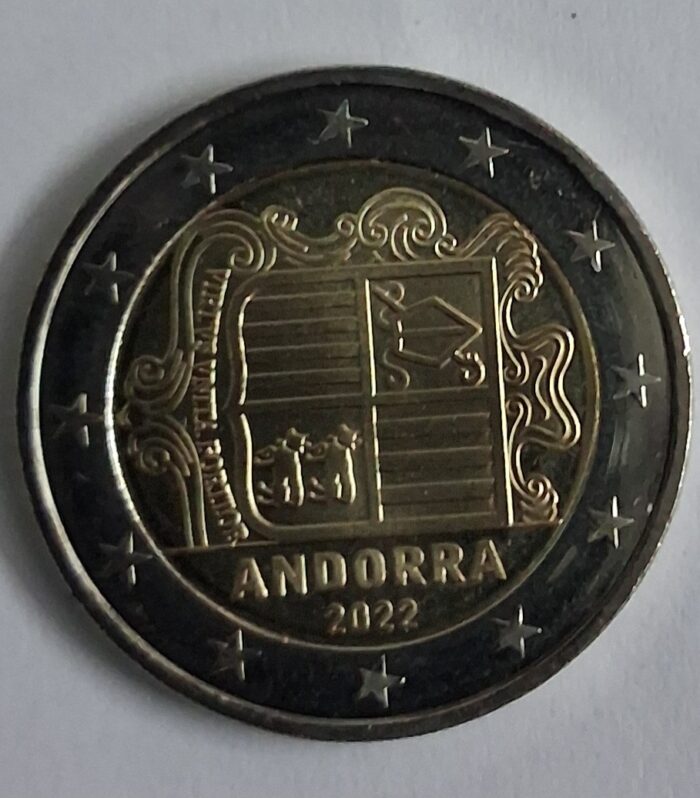Andorra 2 Euro Bimetallic world coin unc