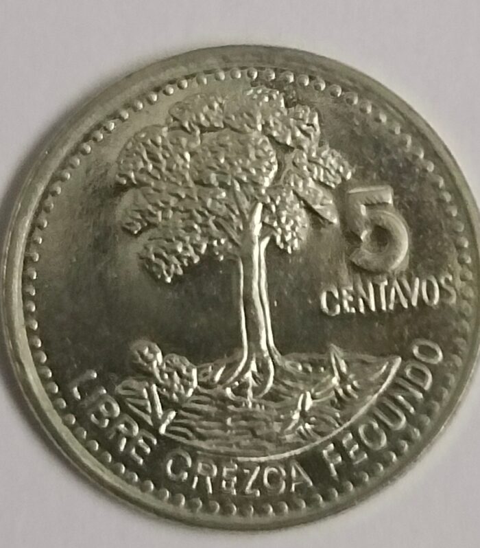 Guatemala 5 centavos world coin unc