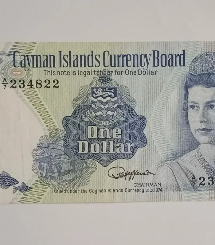 Cayman Island 1 Dollar Note 1974 A series