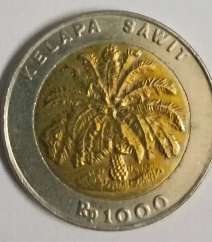 Indonesia 1000 Rupiah bimetallic world coin aunc