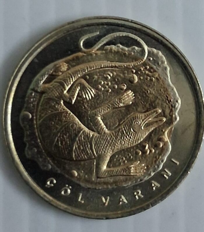 Turky 1 Lira coin Desert monitor Bimetal