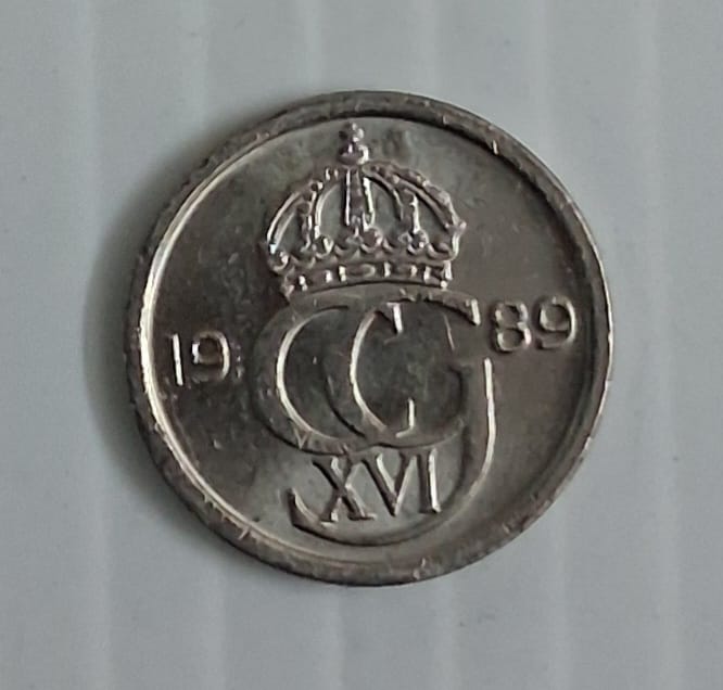 Sweden 10 ore coin 1989