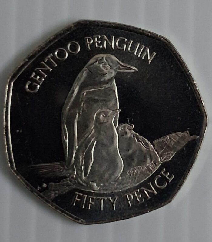 Falkland Islands 50 Pence Gentoo Penguin